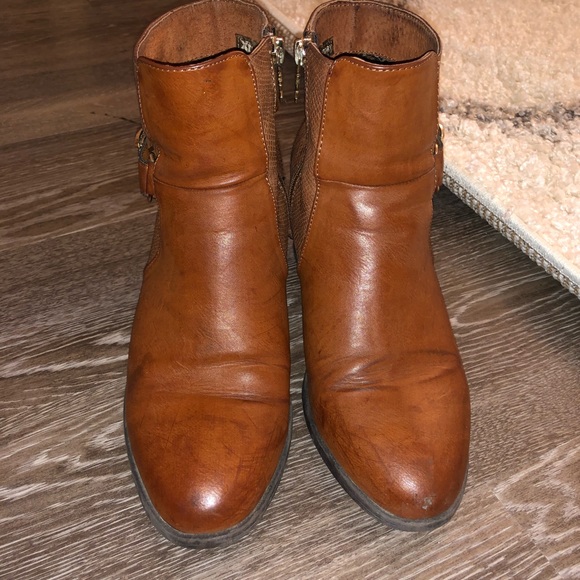 Brown Leather Booties - Picture 2 of 5